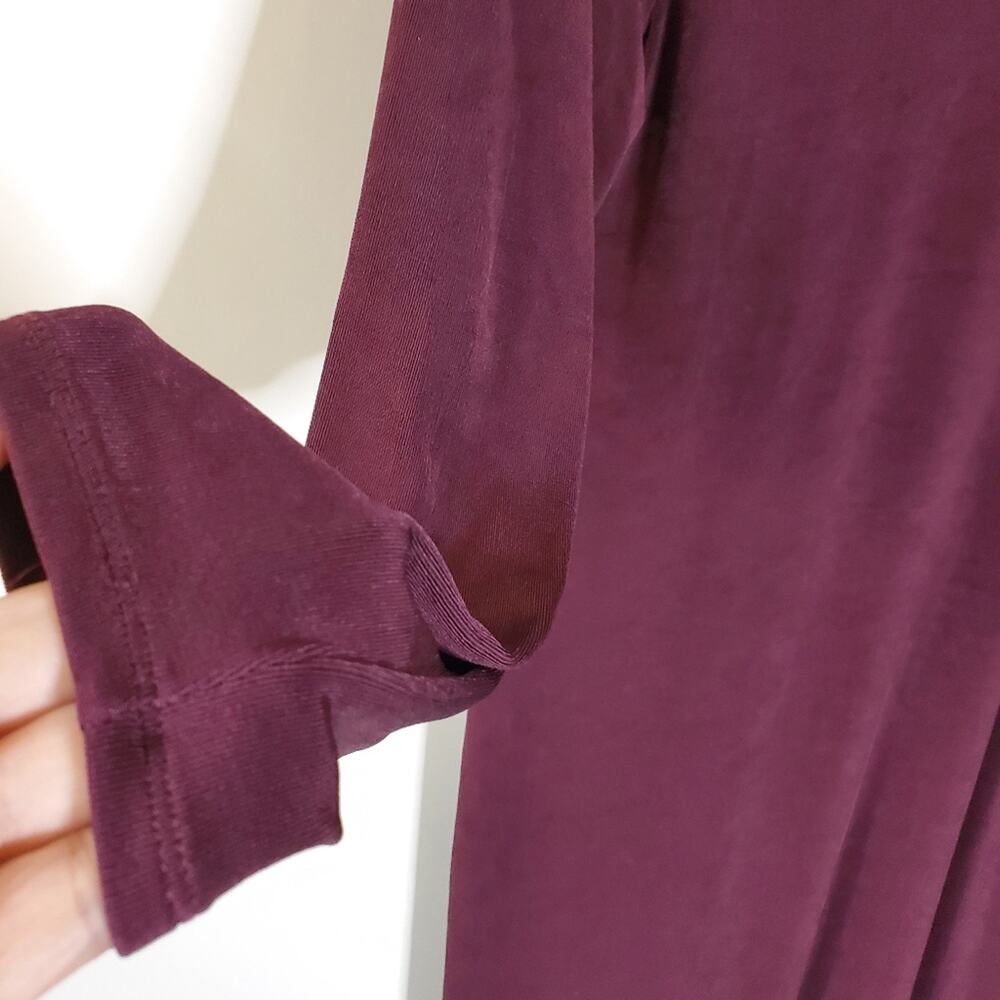 Chico's travelers Classic Long line cardigan sweater Dark Purple Size MED - Picture 5 of 11